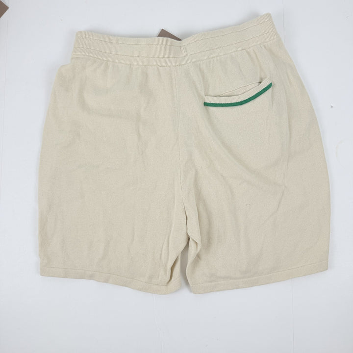 Translation missing: en.All Good Things Are Welcome Here French Terry Cotton Tennis Shorts Cream-Large