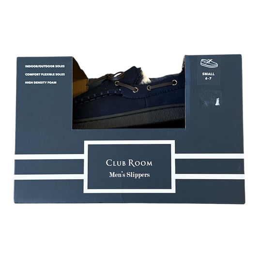 Translation missing: en.Club Room Men's Moccasin Slippers in Black-Small 6-7