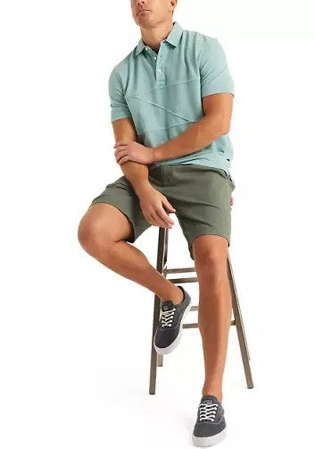 Translation missing: en.Nautica Men's Textured Pieced Pique Short Sleeve Polo Shirt -Nile Blue-Large