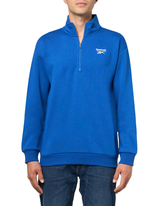 Translation missing: en.Reebok Identity Logo Quarter Zip Sweatshirt Boundless Blue Size 2XL Fleece
