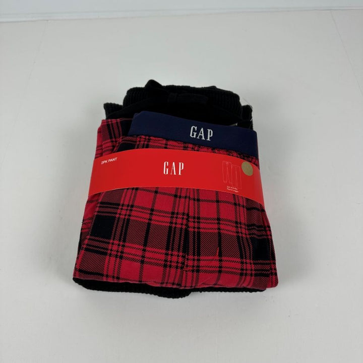 Translation missing: en.Gap Mens 2Pk. Waffle-Knit Jogger-Leg Pajama Pants True Black &amp; Red-Large