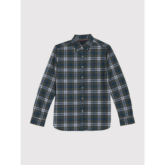 Translation missing: en.Tommy Hilfiger Regular-Fit Brushed Plaid Shirt - Putting Green / Multi-Small