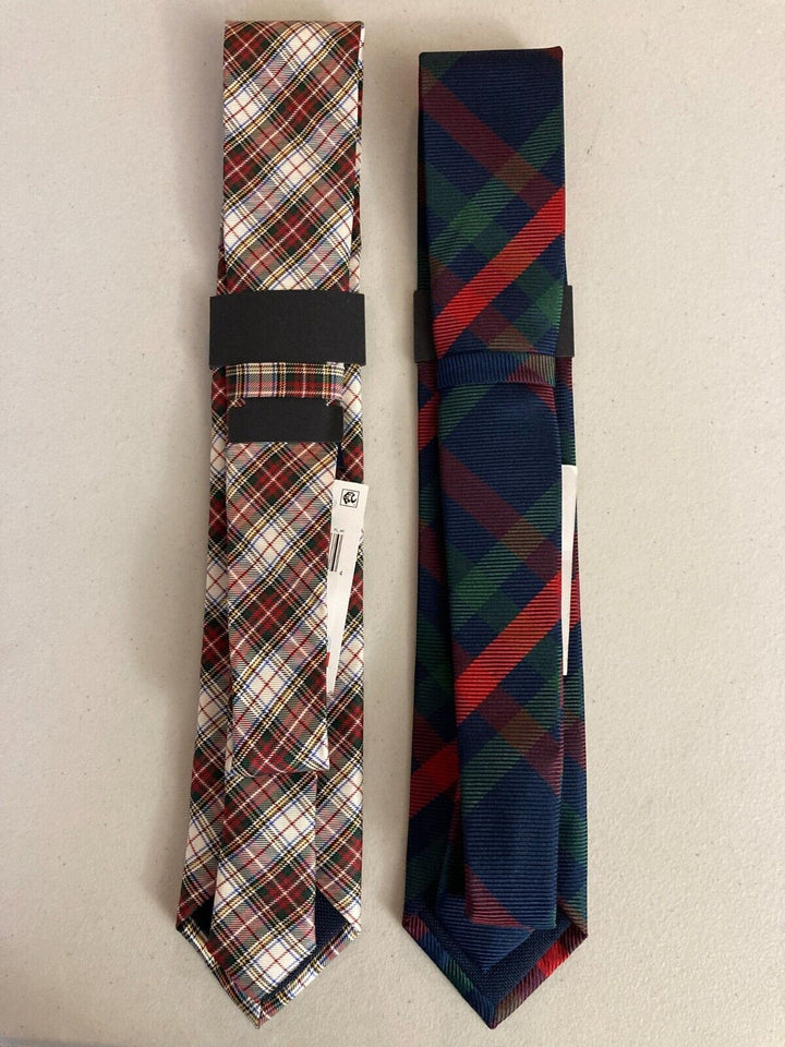 Translation missing: en.Tommy Hilfiger Silk &amp; Silk Blend Lot of 2 Plaid Ties Multicolor