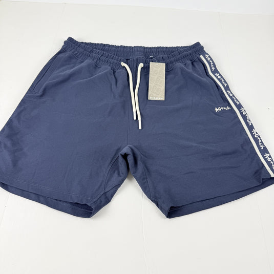 Translation missing: en.All Good Things Are Welcome Here French Terry Cotton Sweat Shorts Indigo-Large