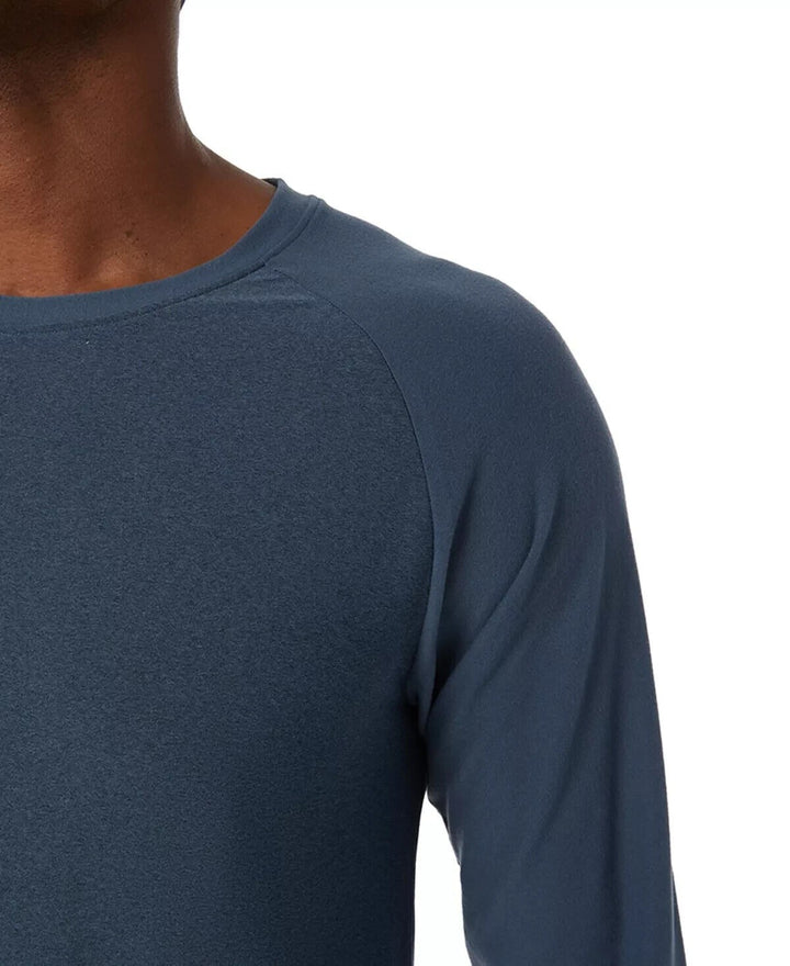 Translation missing: en.32 Degrees Men's Raglan Long-Sleeve Sleep T-Shirt in Thunder Blue-Medium