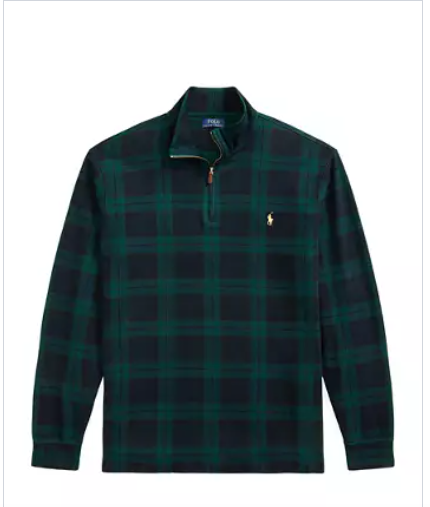 Translation missing: en.Polo Ralph Lauren Men's B&amp;T Estate-Rib Quarter-Zip Sweater Blackwatch-3XB