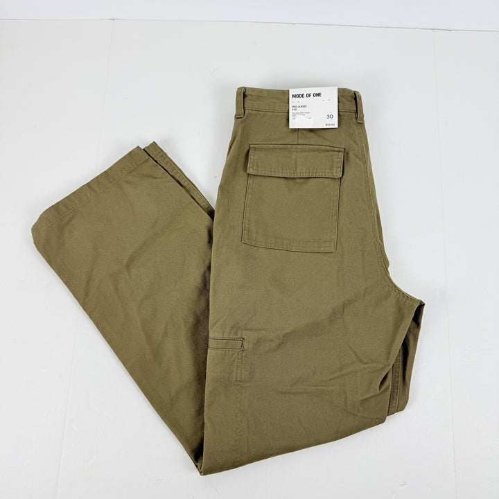 Translation missing: en.Mode of One Men's Regular-Fit Utility Pants in Army Brown All Cotton-30x31