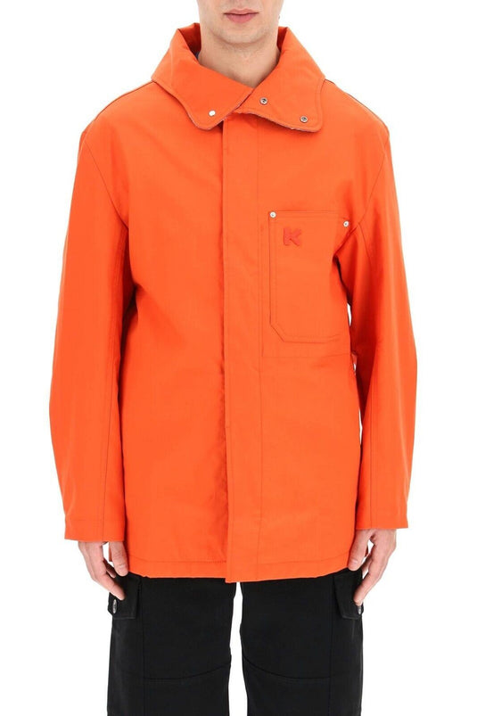 Translation missing: en.Kenzo Men's Mid Length Poppy Coat in Poppy Orange-Medium