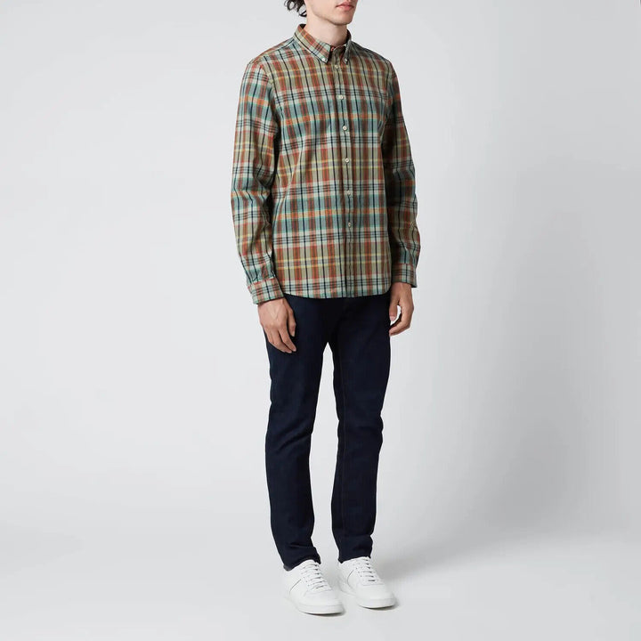 Translation missing: en.Ps Paul Smith Men's Plaid Regular Fit Button Down Shirt Multicolor-Size Small