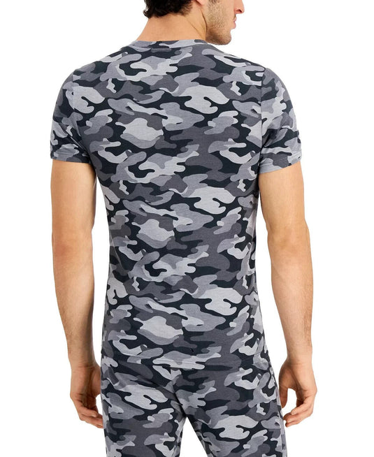 Translation missing: en.International Concepts Men's Modal Blend Camo-Print Pajama Top Gray Camo-Medium