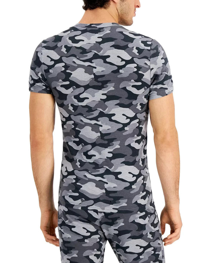 Translation missing: en.International Concepts Men's Modal Blend Camo-Print Pajama Top Gray Camo-Medium