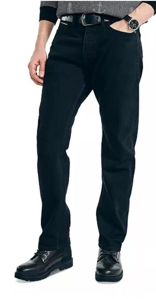 Translation missing: en.Nautica Men's Straight-Fit Button-Fly Jeans - Dark Obsidian Wash-34x32