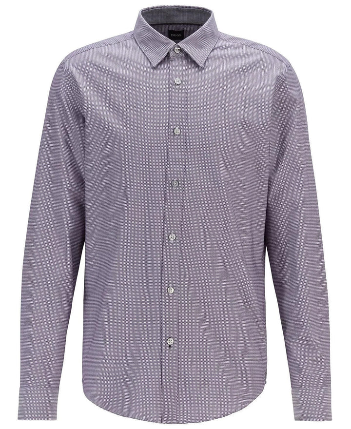 Translation missing: en.Hugo Boss Men's Lukas 53 Regular-Fit Shirt in Deep Purple-Size Small