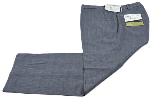 Translation missing: en.Perry Ellis Portfolio Men's Modern-Fit Resolution Dress Pants Mid Grey-34/34