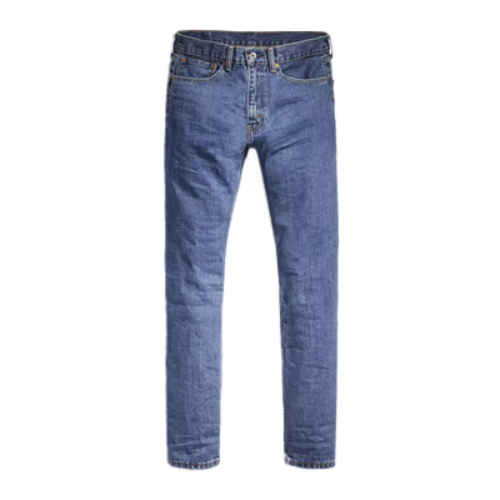 Translation missing: en.A pair of classic blue denim jeans shown flat against a solid white background