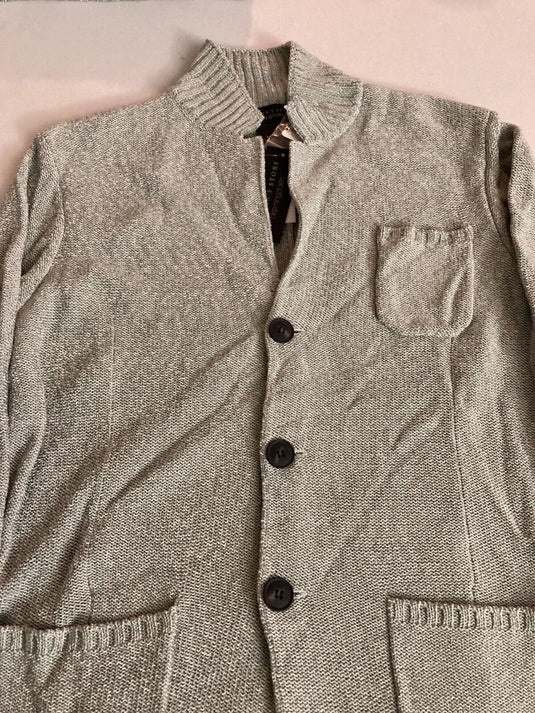 Translation missing: en.Major Department Store Designer Melange Knit Reg Fit Cardigan Sweater Green-L