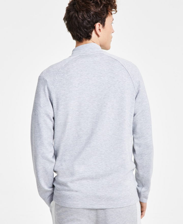 Translation missing: en.Alfani Sweatshirt Size Large Grey Heather Men's Alfatech Quarter-Zip Stretch