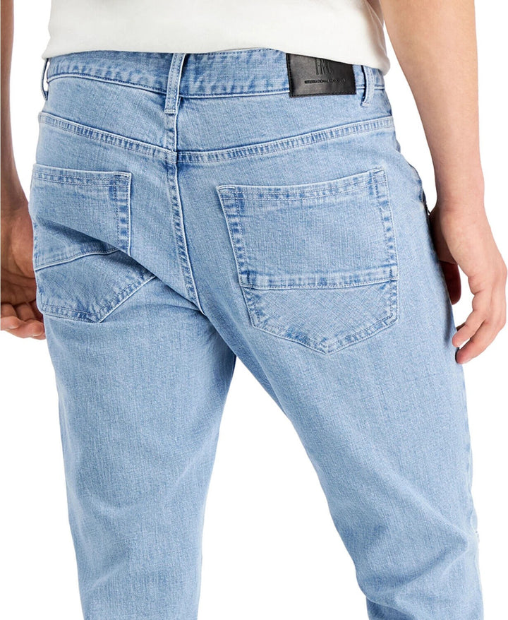 Translation missing: en.International Concepts Men's Light Washed Skinny-Fit Jeans Cropped Leg-40/32