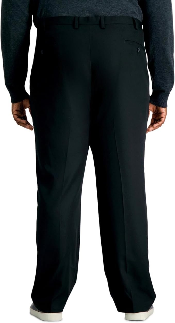 Translation missing: en.Haggar Men's Cool 18Pro Reg-Fit Expand Waist Pleated Dress Pants Black-44/29