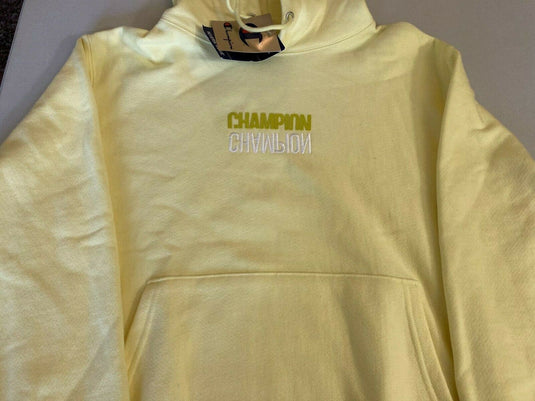 Translation missing: en.Champion Men's Relax-Fit Reverse Weave Logo Hoodie Lemon Glacier-Small