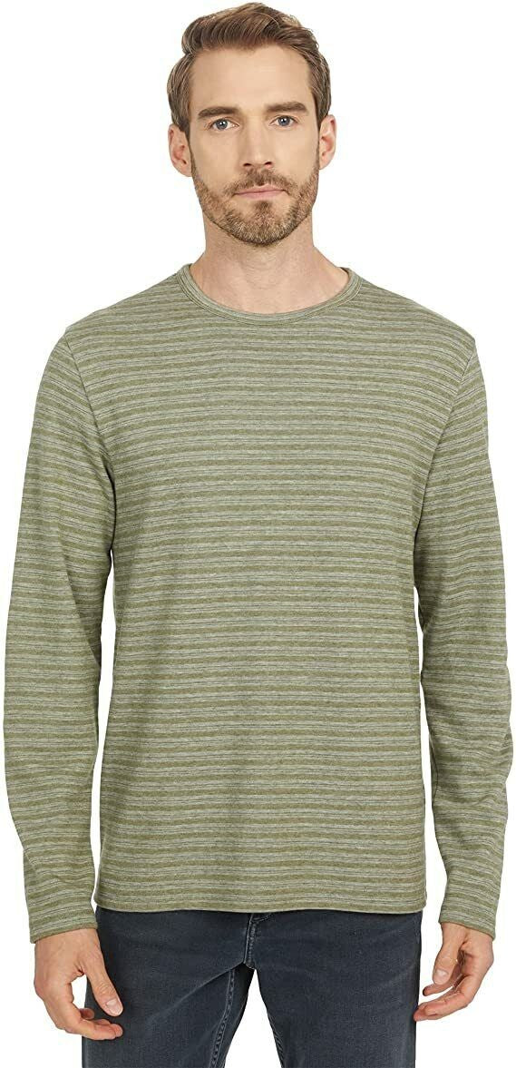 Translation missing: en.Vince Men's Feeder Stripe L/S Crew Neck Shirt H Echo Park/Dk Arrowhead-2XL