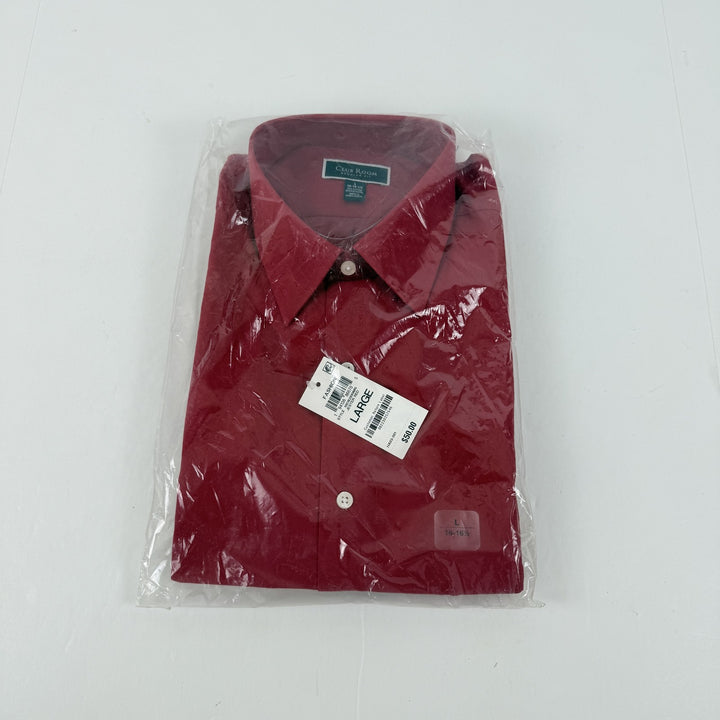 Translation missing: en.Club Room Men's Regular-Fit Dress Shirt Jester Red- Large 16-16.5