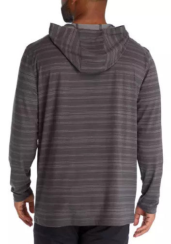 Translation missing: en.PGA Tour Men's Textured Stripe Performance Golf Hoodie Asphalt Grey-Small