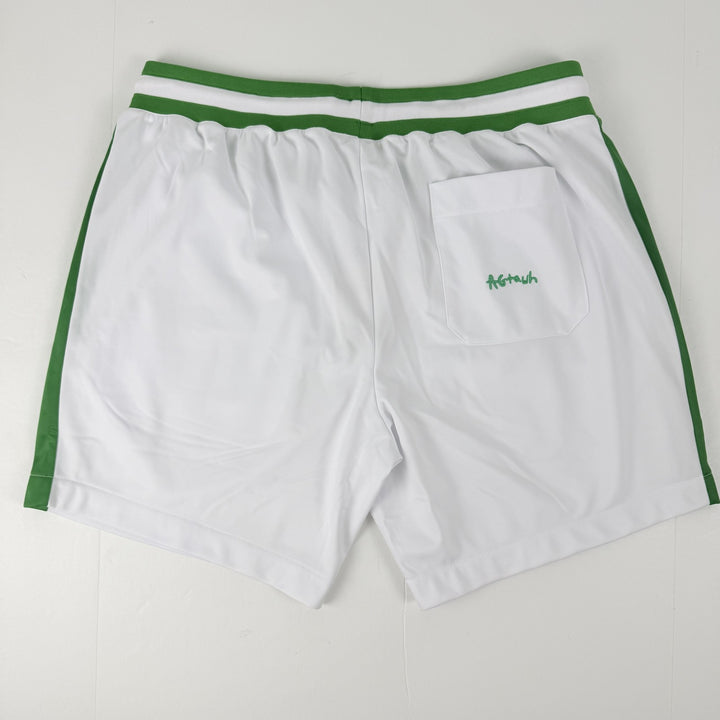 Translation missing: en.All Good Things Are Welcome Here Volley Shorts 6.5 Inseam White/Green-2XL