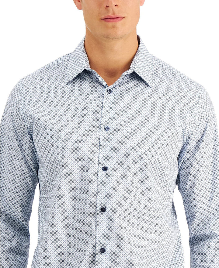 Translation missing: en.Tasso Elba Men's Cotton Rho Medallion Shirt Blue Combo-Size Small