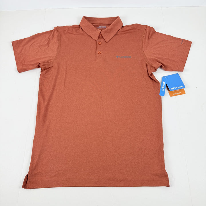 Translation missing: en.Columbia Men's Carter Short Sleeve Performance Crest Polo - Tuscan Rust-Medium