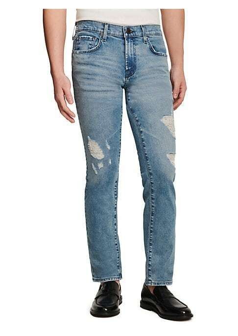 Translation missing: en.J Brand Men's Pima Cotton Tyler Slim-Fit Distressed Jeans - Ensykloped - Size 40