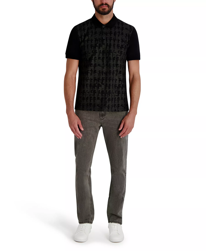 Translation missing: en.Karl Lagerfeld Paris Men's Polo Neck T-Shirt - Black - 2XL