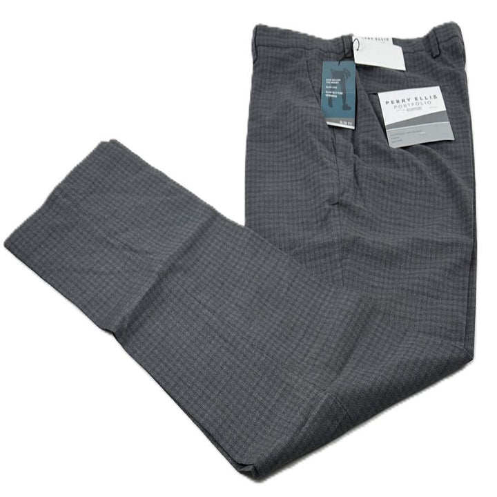Translation missing: en.Perry Ellis Portfolio Essentials Men's Slim-Fit Stretch Pants - Charcoal-30x32