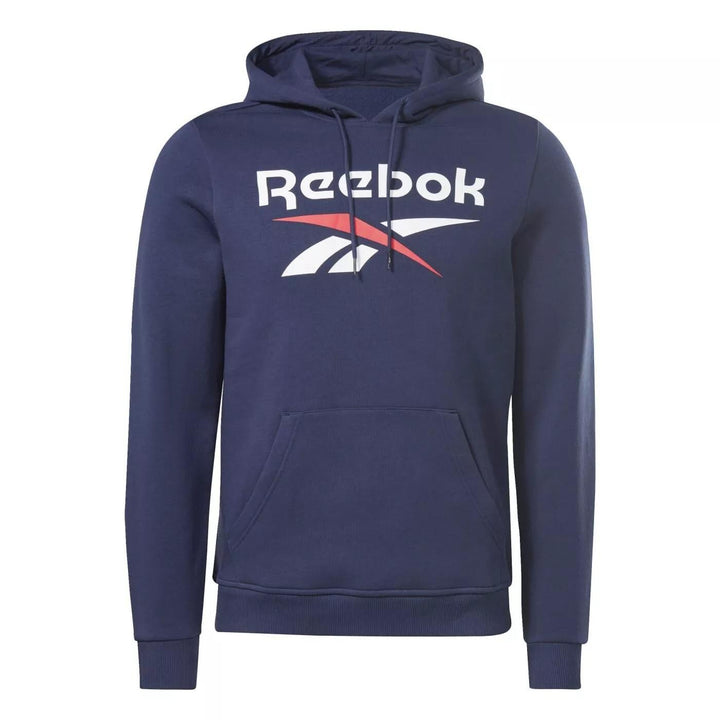 Translation missing: en.Reebok Hoodie Vector Navy Size 2XL Men's Big Stacked Logo Fleece Classic Fit
