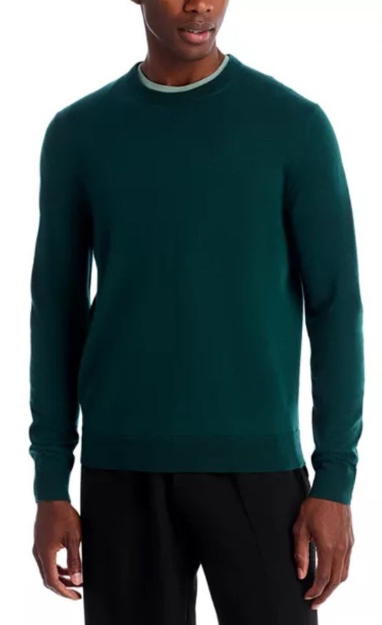 Translation missing: en.Michael Kors Mouline Sweater Dark Emerald Size Medium  Men's Modern-Fit Textured