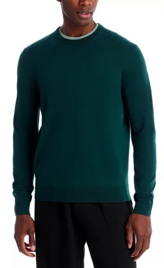 Translation missing: en.Michael Kors Mouline Sweater Dark Emerald Size Medium  Men's Modern-Fit Textured