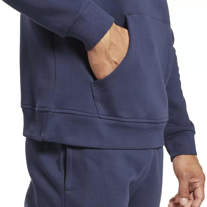 Translation missing: en.Reebok Hoodie Vector Navy Size 2XL Men's Big Stacked Logo Fleece Classic Fit