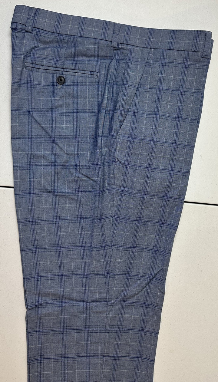 Translation missing: en.Perry Ellis Men's Slim-Fit Flat Front Dress Pants Hazy Blue-30x32